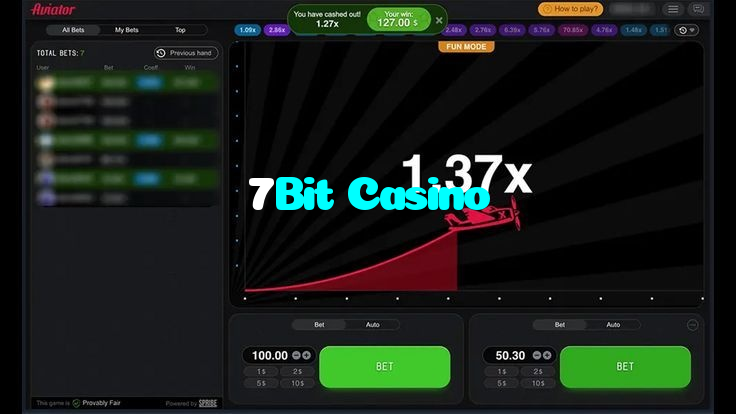 available types of 7Bit Casino bet including pre-match live express and system bets